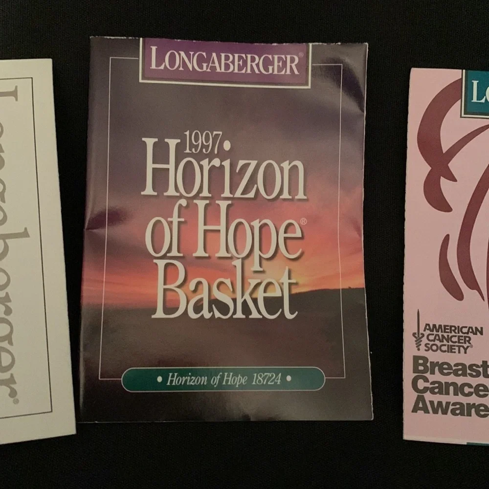 Longaberger 1997 Horizon Of Hope Cancer Basket. 3rd In The Series.